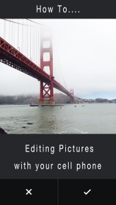 Editing pictures with your cell phone